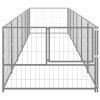 Dog Kennel Silver 64.6 ft¬≤ Steel